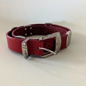 Brighton burgundy Leather Belt